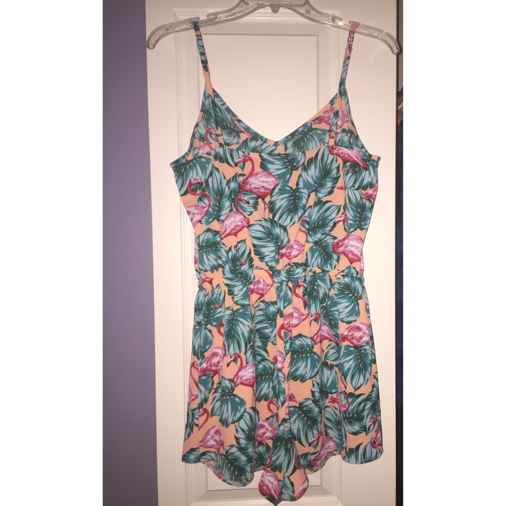 Show Me Your Mumu Flirty Flamingo Romper